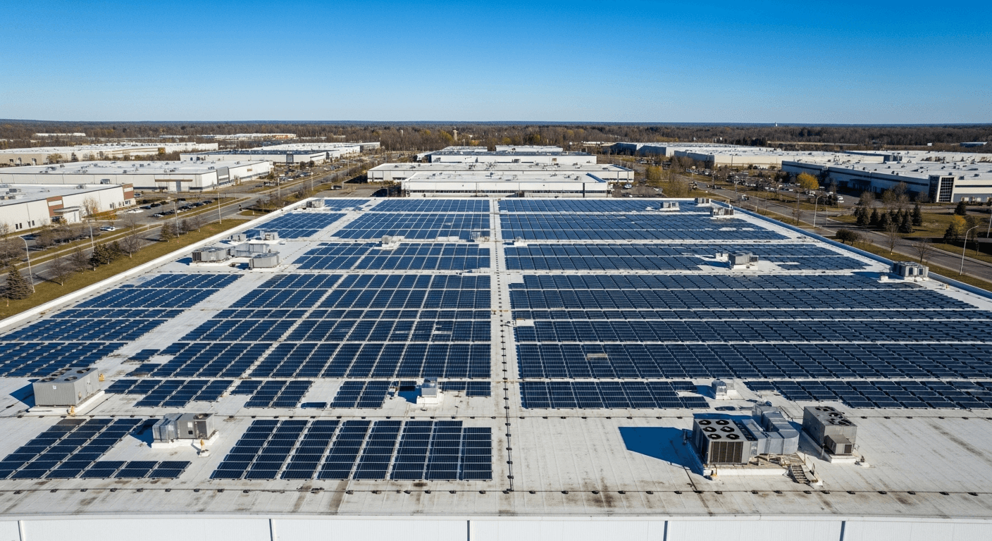 Installation solaire commerciale au Québec